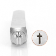 ImpressArt tampons poinçon croix 6mm argenté