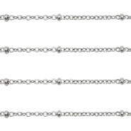 Apprêts en acier inox maille jaseron 1.4mm argenté