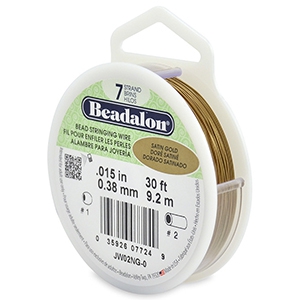 Beadalon stringing wire 7 strand 0.38mm Dor&eacute; satin&eacute;