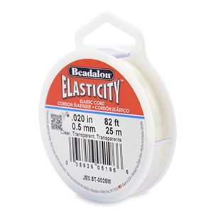 Beadalon Elastic Stringing Wire 0.5mm 25 metre Clear