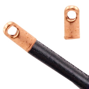 Appr&ecirc;ts en m&eacute;tal TQ embout &Oslash;2.2mm dor&eacute; rose (sans nickel)
