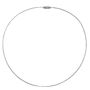 Collier en fil m&eacute;tallique argent&eacute; antique