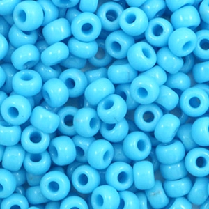 Perles de rocailles Miyuki 6/0 Opaque turquoise blue 6-413
