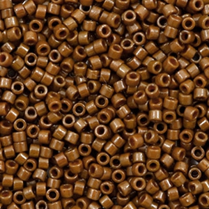 Perles Miyuki delicas 11/0 Duracoat opaque dyed cognac brown DB-2142