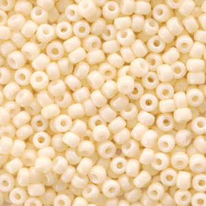 Perles de rocailles Miyuki 11/0 Opaque dark cream beige 11-492