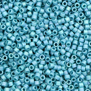 Perles Miyuki delicas 11/0 Opaque luster medium turquoise blue DB-218