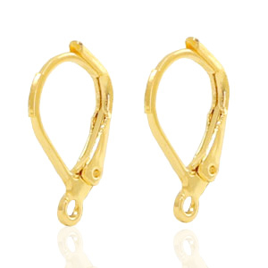 Appr&ecirc;ts en m&eacute;tal TQ boucles d'oreilles dormeuses avec anneau Dor&eacute;