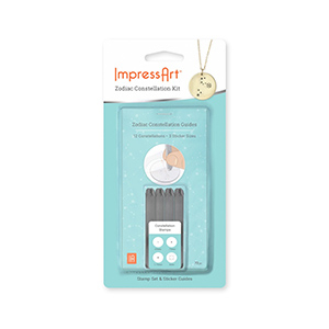 ImpressArt tampons poin&ccedil;on signe zodiaque Blanc
