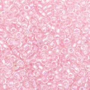 Perles de rocailles Miyuki 11/0 Fancy lined soft pink 11-3639