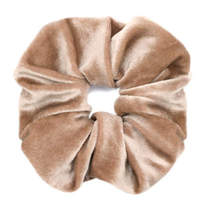 Chouchous pour cheveux en velours Marron clair
