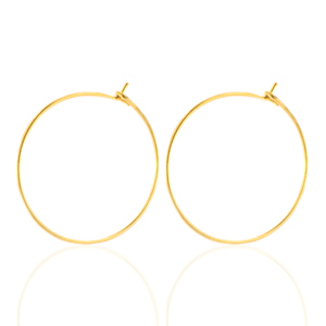 Boucles d'oreilles en acier inox 20mm Dor&eacute;
