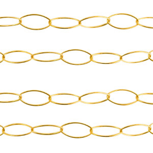 Appr&ecirc;ts en acier inox cha&icirc;ne maille jaseron maillons dor&eacute;