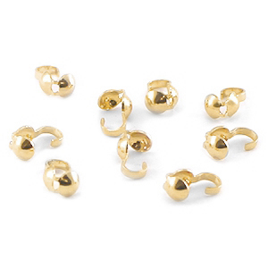 Calottes DQ 4mm plaqu&eacute; Dor&eacute;