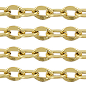 Appr&ecirc;ts en acier inox cha&icirc;ne maille jaseron maillons Dor&eacute;