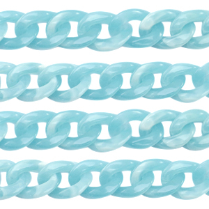Cha&icirc;ne acrylique 19mm Bleu clair