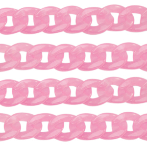 Cha&icirc;ne acrylique 19mm Rose