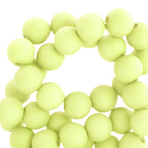 Perles acryliques 4 mm mat Jaune clair