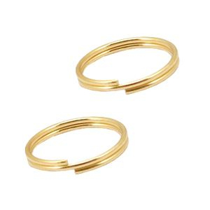 Appr&ecirc;ts en acier inox anneau double 12mm Dor&eacute;