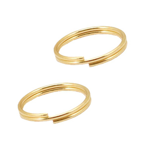 Appr&ecirc;ts en acier inox anneau double 10mm Dor&eacute;