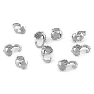 Appr&ecirc;ts en acier inox calottes 3.5mm Argent&eacute;