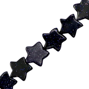 Pierres naturelles &eacute;toile paillett&eacute;es Bleu nuit