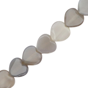 Pierres naturelles coeur Gris opale
