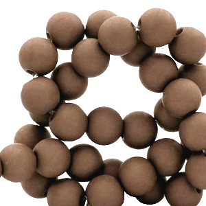 Perles acryliques 6 mm Marron caf&eacute;