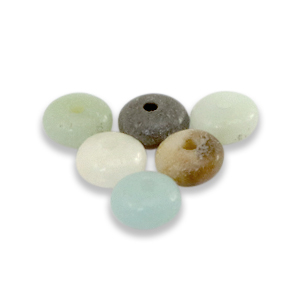 Pierres naturelles Calc&eacute;doine (Quartz) rondelles 4x2mm Bleu turquoise
