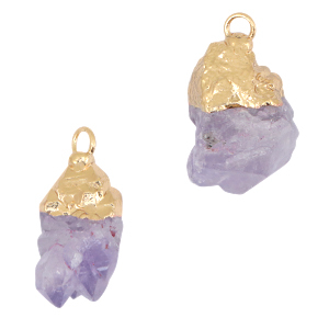 Pierres naturelles pendentifs Violet-dor&eacute;