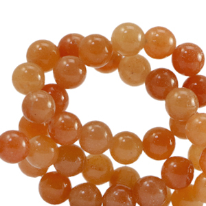 Pierres naturelles Quartz 8mm Orange gr&egrave;s