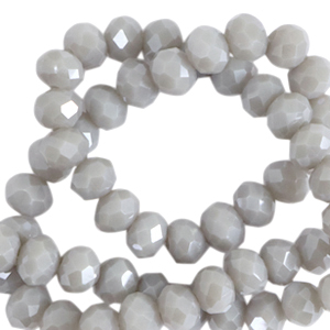 Perles &agrave; facettes 6x4mm disque Heishi Violet brume-pearl shine coating
