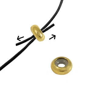 Appr&ecirc;ts en acier Inox perles stoppeur 6x3mm Dor&eacute;