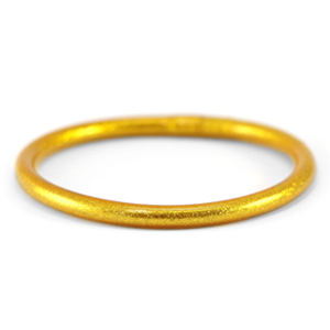 Bracelet jonc type bouddhiste 5mm taille M Dor&eacute;