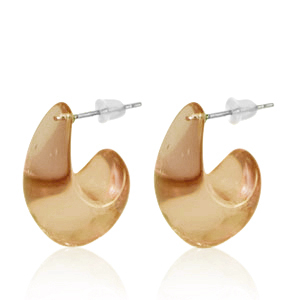 Boucles d'oreilles tendance cr&eacute;oles Marron bronze