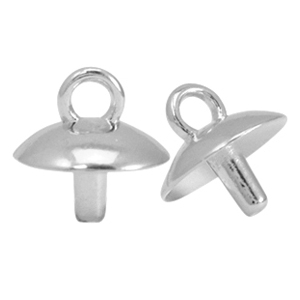 Embouts en m&eacute;tal DQ pour perles Argent&eacute; antique (sans nickel)
