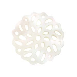 Pendentifs coquillage specials 17mm Blanc (couleur naturelle)