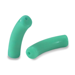 Perles acryliques tube Turquoise