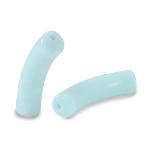 Perles acryliques tube Bleu clair
