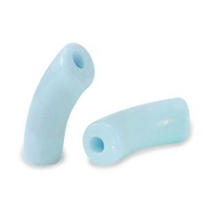 Perles acryliques tube Bleu clair