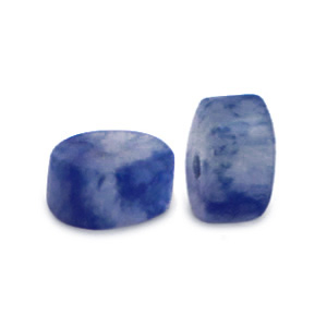 Pierres naturelle Sodalite et Microcline disc 4x2mm Bleu fonc&eacute;