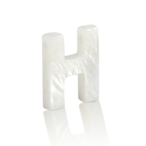 Pendentifs coquillage specials lettre H Blanc (couleur naturelle)