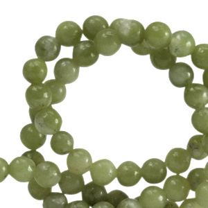 Pierres naturelles Serpentine 4mm Vert olive 