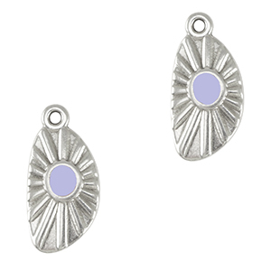 Breloques en m&eacute;tal DQ irr&eacute;gulier Argent&eacute; antique-violet lavande (sans nickel)