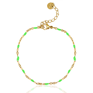 Bracelets en acier inox Vert-dor&eacute;