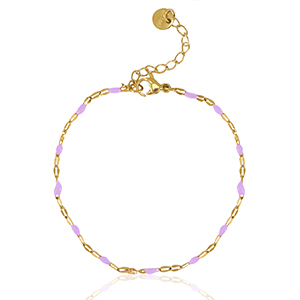 Bracelets en acier inox Lilas-dor&eacute;