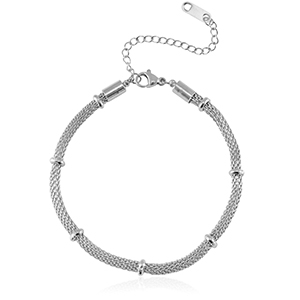 Bracelets en acier Inox Argent&eacute;