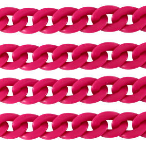 Cha&icirc;ne acrylique 22mm mat Rose magenta