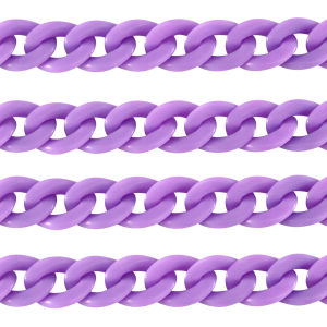 Cha&icirc;ne acrylique 22mm mat Violet p&eacute;tale
