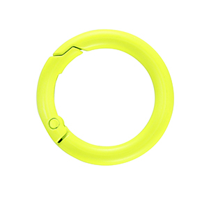 Appr&ecirc;ts color&eacute;s anneau porte-cl&eacute;s Jaune n&eacute;on