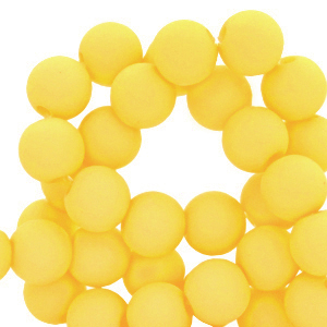 Perles acryliques 8 mm Jaune flamboyant